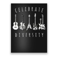 Celebrate Diversity Acoustic Guitar Musician Poster