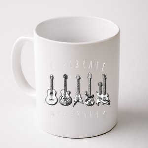 Celebrate Diversity Acoustic Guitar Musician Coffee Mug