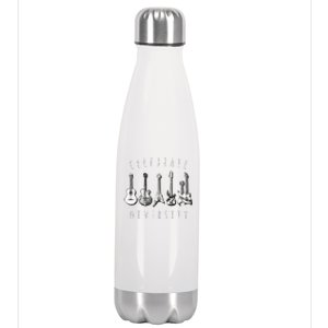 Celebrate Diversity Acoustic Guitar Musician Stainless Steel Insulated Water Bottle