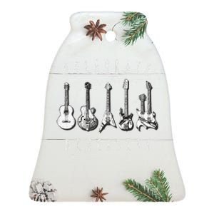 Celebrate Diversity Acoustic Guitar Musician Ceramic Bell Ornament