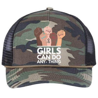 Can Do Anything Power Freedom Woman Feminism Retro Rope Trucker Hat Cap