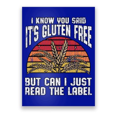 Celiac Disease Awareness Gluten Free Funny Gift Cool Gift Poster