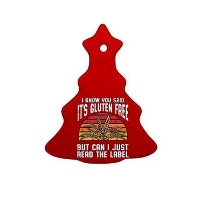 Celiac Disease Awareness Gluten Free Funny Gift Cool Gift Ceramic Tree Ornament