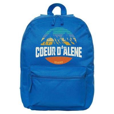 Coeur D Alene Gift Idaho Cool Gift 16 in Basic Backpack