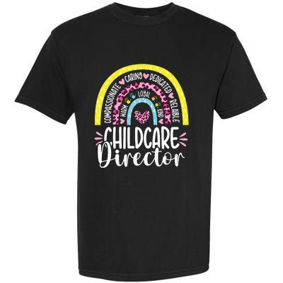 Childcare Director Appreciation Daycare Provider Rainbow Garment-Dyed Heavyweight T-Shirt