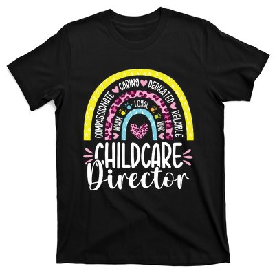 Childcare Director Appreciation Daycare Provider Rainbow T-Shirt