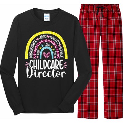 Childcare Director Appreciation Daycare Provider Rainbow Long Sleeve Pajama Set