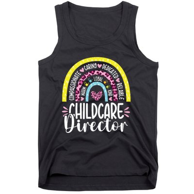 Childcare Director Appreciation Daycare Provider Rainbow Tank Top