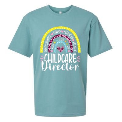 Childcare Director Appreciation Daycare Provider Rainbow Sueded Cloud Jersey T-Shirt