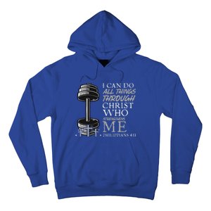 Can Do All Things Weightlifter Gym Christian Bible Verse Hoodie