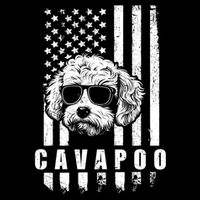 Cavapoo Dog American Flag Usa Patriotic Dog Lover Xmas Funny Gift Meaningful Gif City Backpack