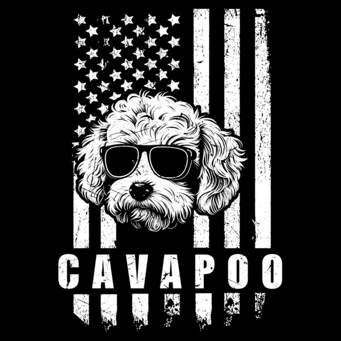Cavapoo Dog American Flag Usa Patriotic Dog Lover Xmas Funny Gift Meaningful Gif City Backpack