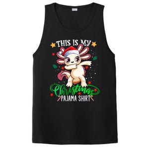 Christmas Dabbing Axolotl Santa This Is My Christmas Pajama Cute Gift PosiCharge Competitor Tank