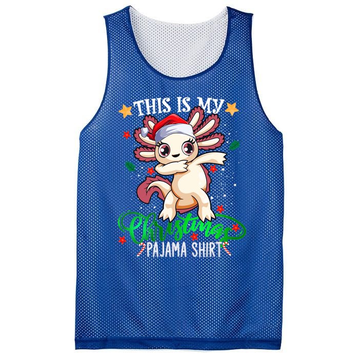 Christmas Dabbing Axolotl Santa This Is My Christmas Pajama Cute Gift Mesh Reversible Basketball Jersey Tank