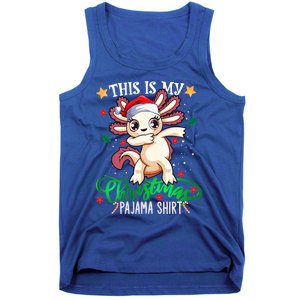 Christmas Dabbing Axolotl Santa This Is My Christmas Pajama Cute Gift Tank Top