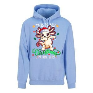 Christmas Dabbing Axolotl Santa This Is My Christmas Pajama Cute Gift Unisex Surf Hoodie