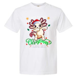 Christmas Dabbing Axolotl Santa This Is My Christmas Pajama Cute Gift Garment-Dyed Heavyweight T-Shirt