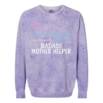 Cool Doula Art Mother Birth Worker Midwife Doula Colorblast Crewneck Sweatshirt