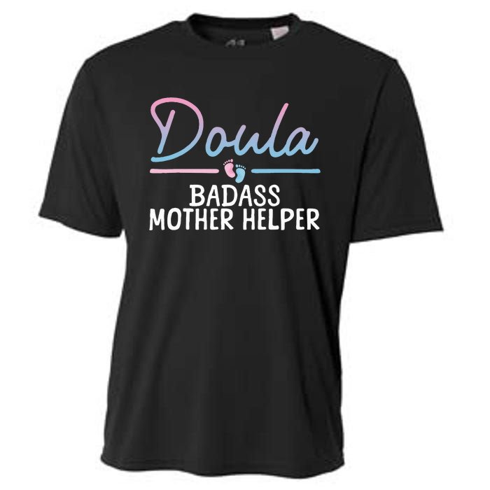 Cool Doula Art Mother Birth Worker Midwife Doula Cooling Performance Crew T-Shirt