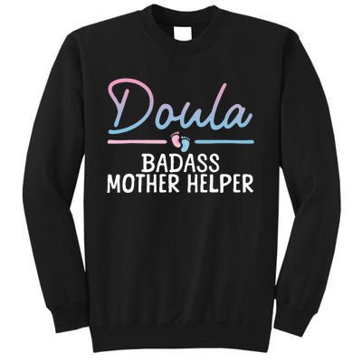 Cool Doula Art Mother Birth Worker Midwife Doula Tall Sweatshirt