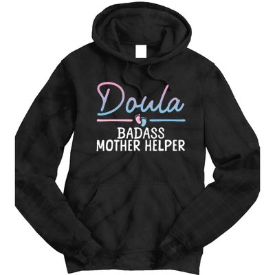 Cool Doula Art Mother Birth Worker Midwife Doula Tie Dye Hoodie