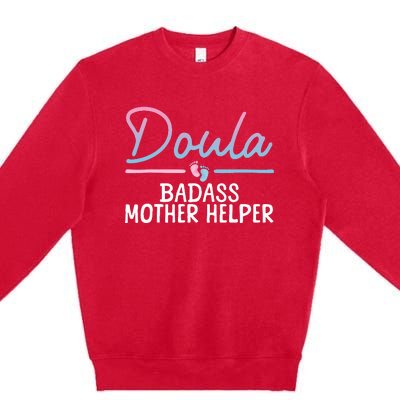 Cool Doula Art Mother Birth Worker Midwife Doula Premium Crewneck Sweatshirt