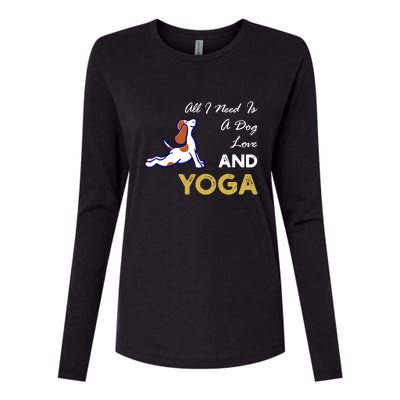 Cute Dog And Yoga Lover Funny Gift Cool Gift Womens Cotton Relaxed Long Sleeve T-Shirt