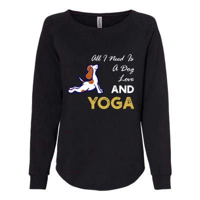 Cute Dog And Yoga Lover Funny Gift Cool Gift Womens California Wash Sweatshirt