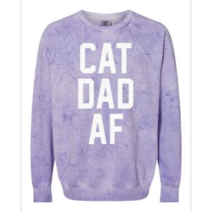 Cat Dad Af For Dads Of Cats Colorblast Crewneck Sweatshirt