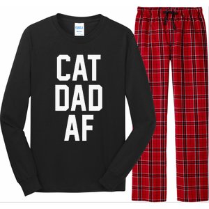 Cat Dad Af For Dads Of Cats Long Sleeve Pajama Set