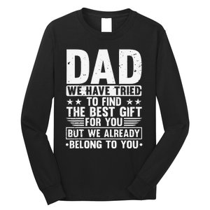 Cool Dad Art For Father Dad Stepfather From Son Daughter Long Sleeve Shirt