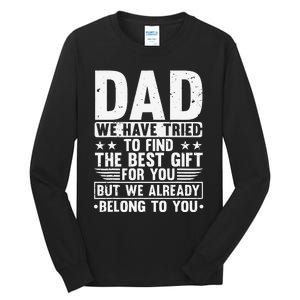 Cool Dad Art For Father Dad Stepfather From Son Daughter Tall Long Sleeve T-Shirt