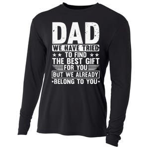 Cool Dad Art For Father Dad Stepfather From Son Daughter Cooling Performance Long Sleeve Crew