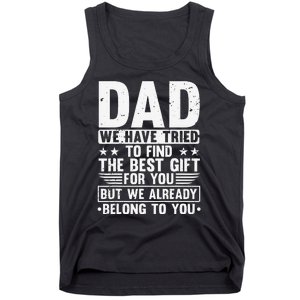 Cool Dad Art For Father Dad Stepfather From Son Daughter Tank Top