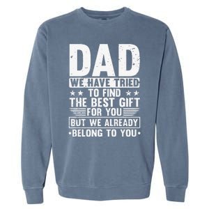 Cool Dad Art For Father Dad Stepfather From Son Daughter Garment-Dyed Sweatshirt