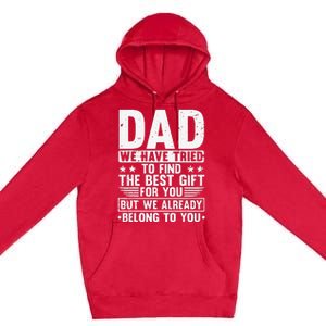 Cool Dad Art For Father Dad Stepfather From Son Daughter Premium Pullover Hoodie