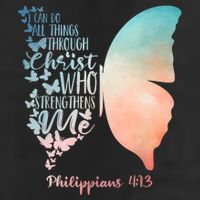 Can Do All Things Through Christ Who Strengthens Me Saying Garment-Dyed Fleece Hoodie