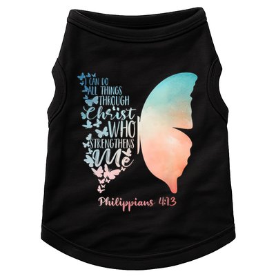 Can Do All Things Through Christ Who Strengthens Me Saying Doggie Tank