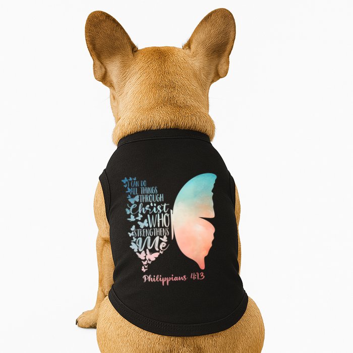 Can Do All Things Through Christ Who Strengthens Me Saying Doggie Tank