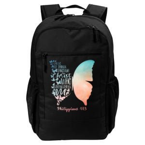 Can Do All Things Through Christ Who Strengthens Me Saying Daily Commute Backpack