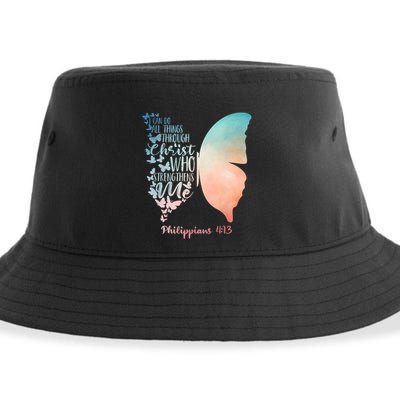 Can Do All Things Through Christ Who Strengthens Me Saying Sustainable Bucket Hat