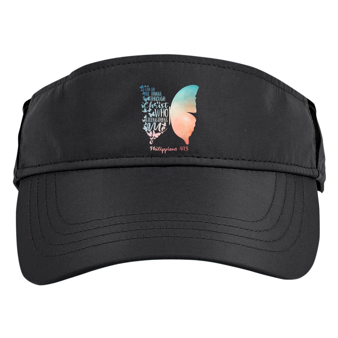 Can Do All Things Through Christ Who Strengthens Me Saying Adult Drive Performance Visor