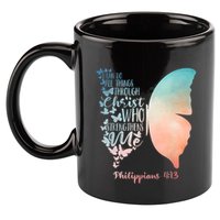 Can Do All Things Through Christ Who Strengthens Me Saying 11oz C Handle Ceramic Mug