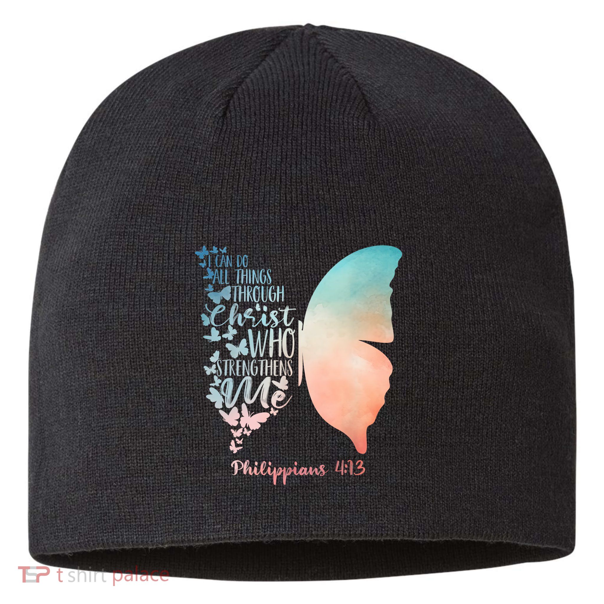 Can Do All Things Through Christ Who Strengthens Me Saying Sustainable Beanie