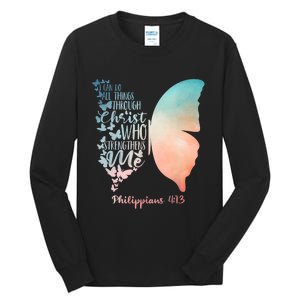 Can Do All Things Through Christ Who Strengthens Me Saying Tall Long Sleeve T-Shirt