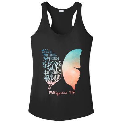 Can Do All Things Through Christ Who Strengthens Me Saying Ladies PosiCharge Competitor Racerback Tank