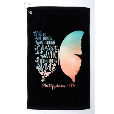 Can Do All Things Through Christ Who Strengthens Me Saying Golf Towel