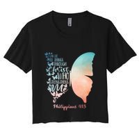 Can Do All Things Through Christ Who Strengthens Me Saying Crop Top