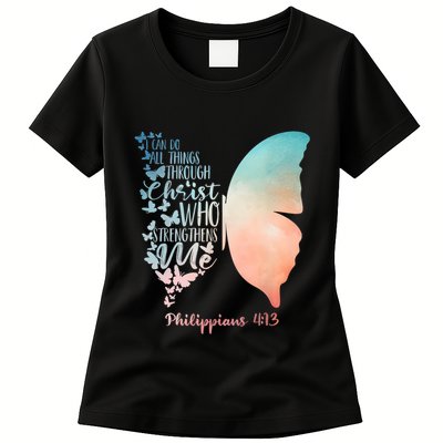 Can Do All Things Through Christ Who Strengthens Me Saying Womens T-Shirt
