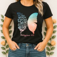 Can Do All Things Through Christ Who Strengthens Me Saying Womens T-Shirt